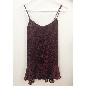 Floral Velvet Burnout Mini Dress
